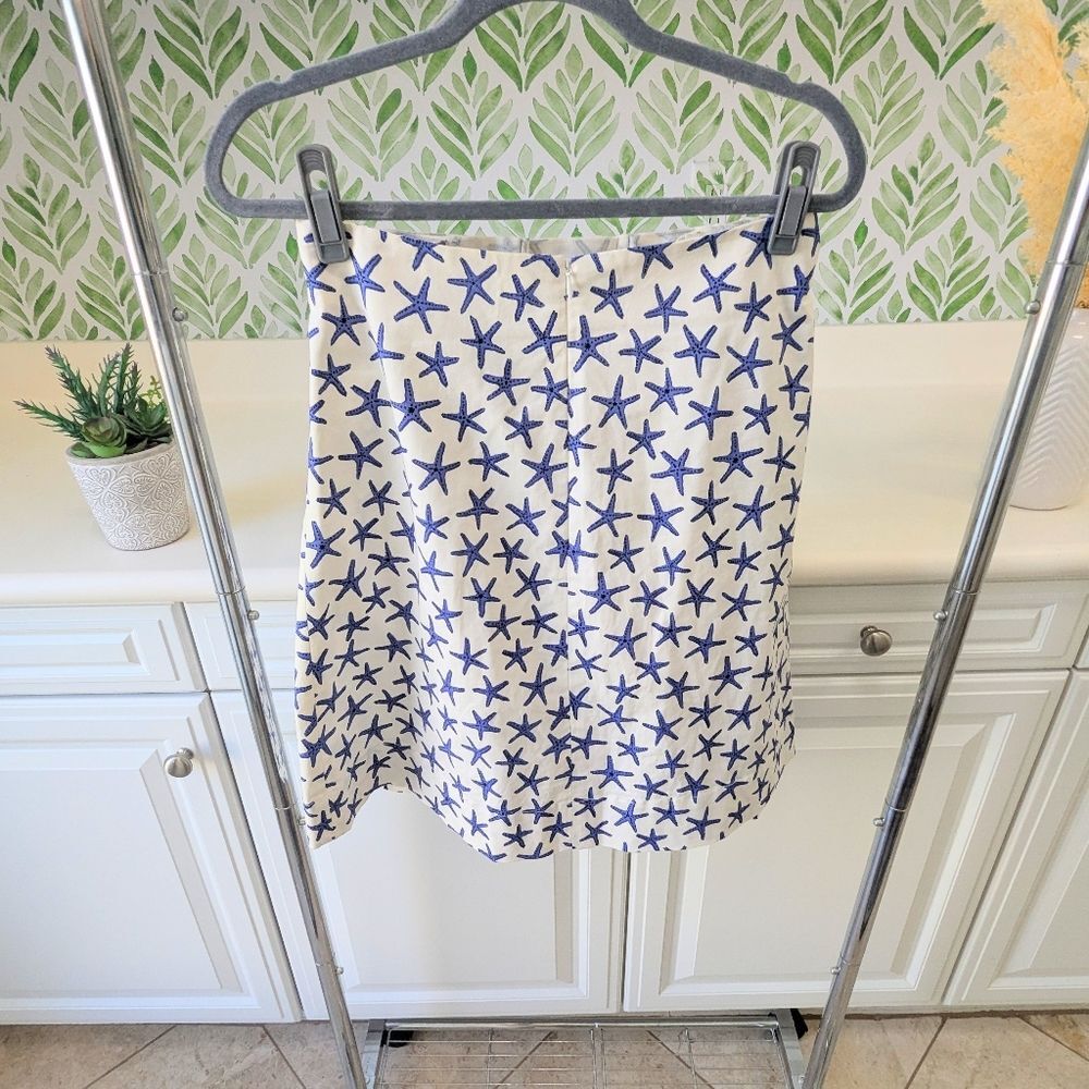 Kate Spade Starfish Broome Street Skirt White 6 Preppy Coastal Grandmother - Picture 3 of 8